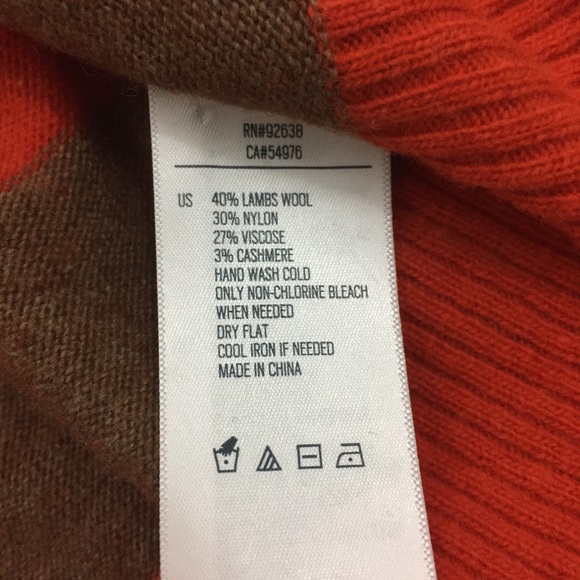 Fossil Lola Multistripe Crewneck Navy Orange Small - Picture 4 of 4